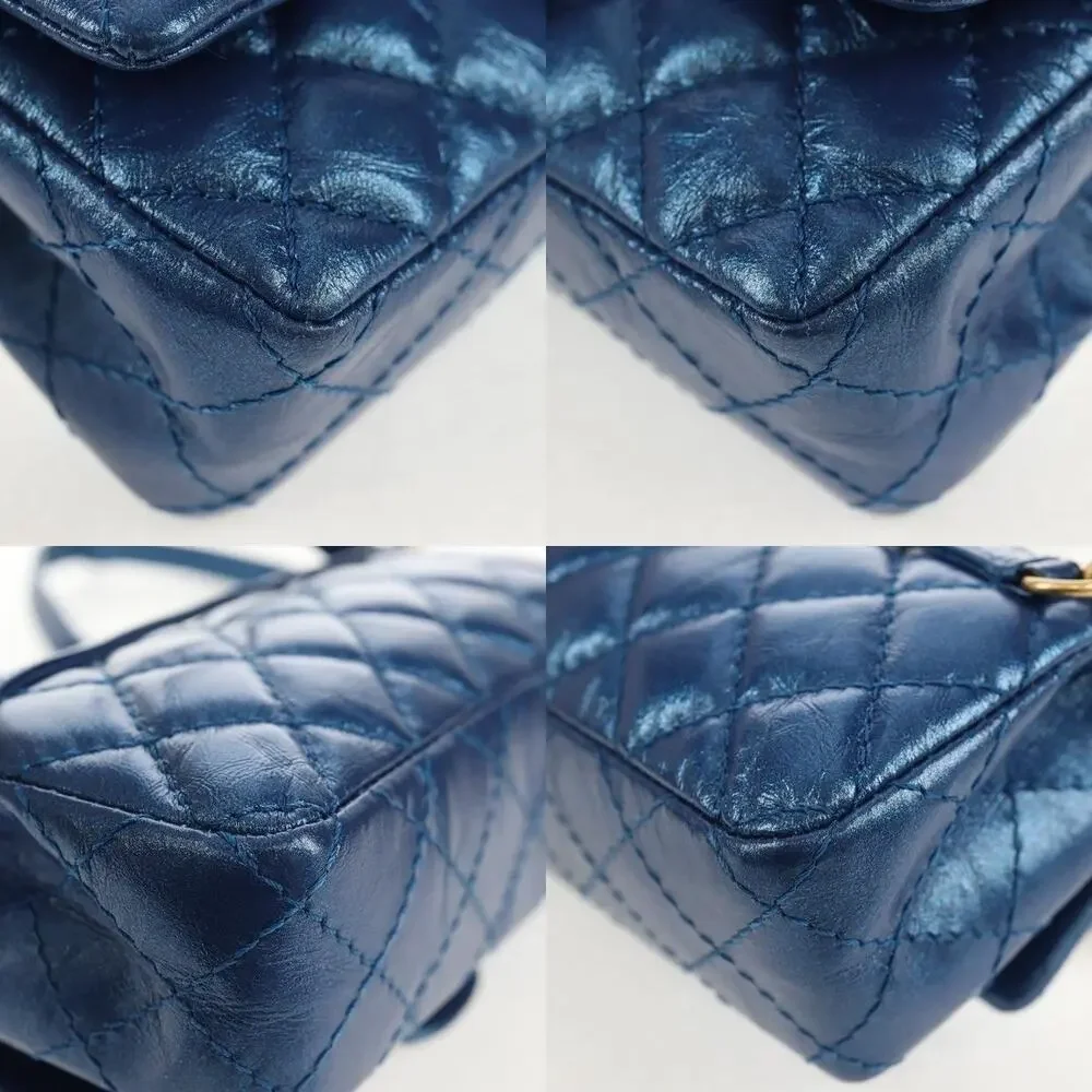 Chanel Matelasse Calfskin Chain Shoulder Bag Blue